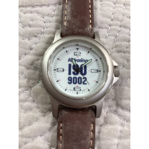 Vintage Valvoline 150 9002 Ladies Watch 2006*Brown Leather Strap*Needs Battery - Picture 1 of 8